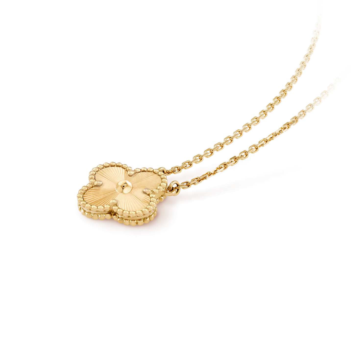 VINTAGE ALHAMBRA GOLD PENDANT NECKLACE