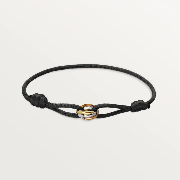 CARTIER TRINITY BLACK CORD BRACELET