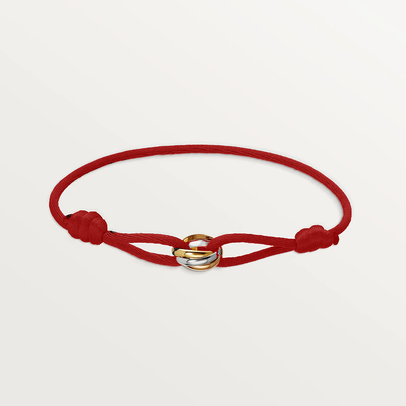 CARTIER TRINITY RED CORD BRACELET