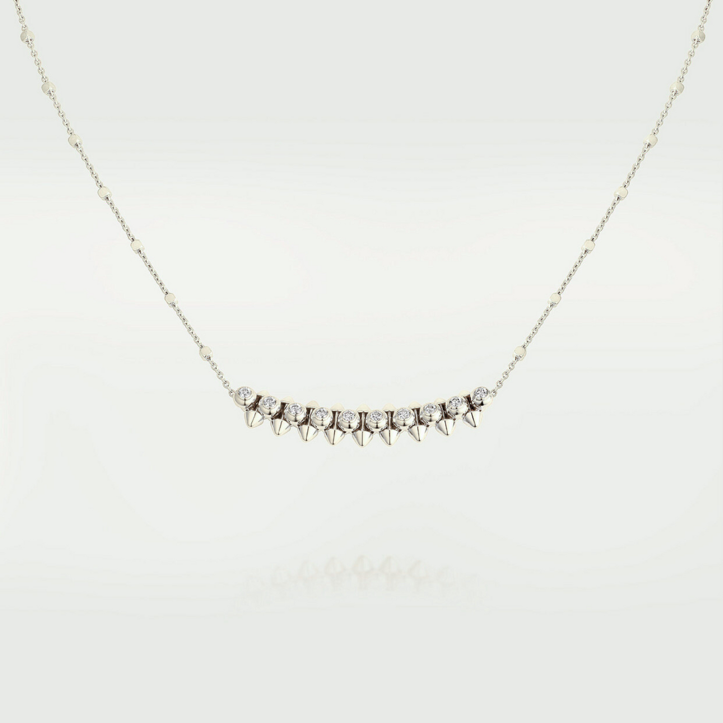 CARTIER CLASH DIAMONDS WHITE GOLD NECKLACE