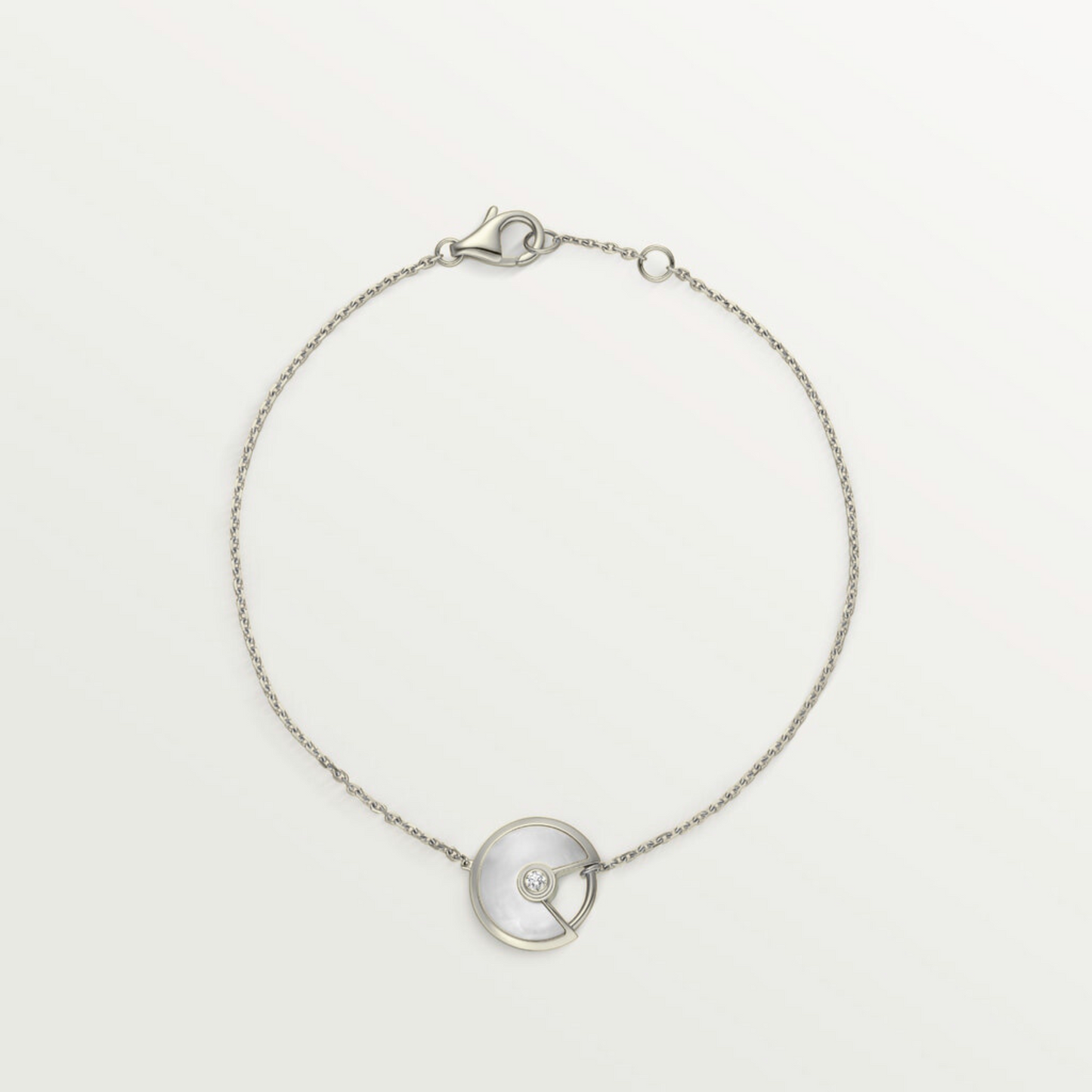 CARTIER BRACELET AMULET BLANC NACRE WHITE GOLD