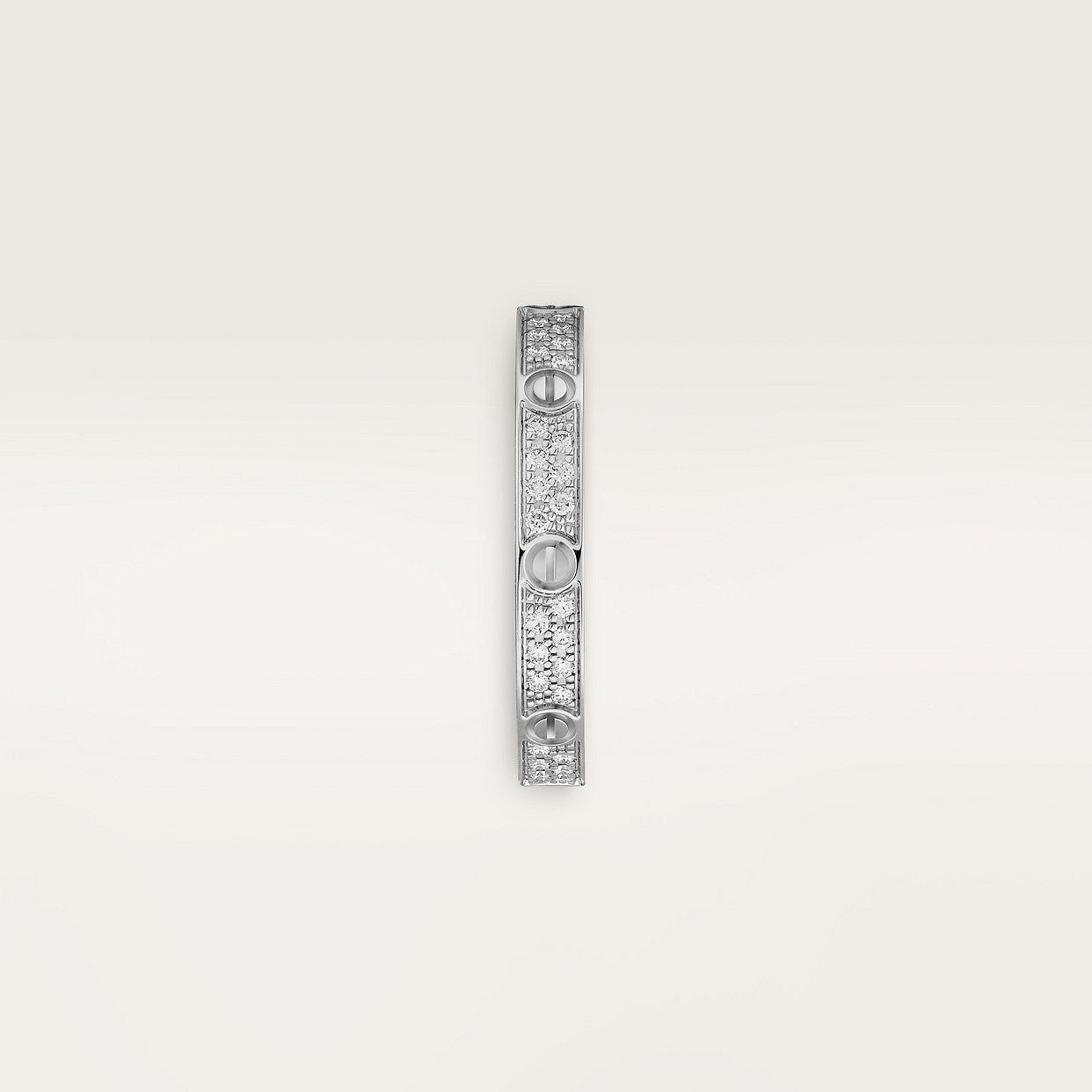 CARTIER LOVE SMALL PAVÉ WHITE GOLD RING
