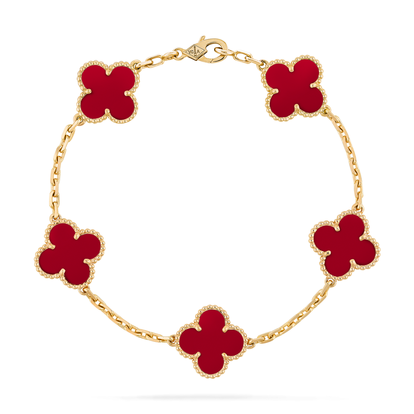 CURB CHAIN VAN CLEEF ALHAMBRA RED CARNELIAN
