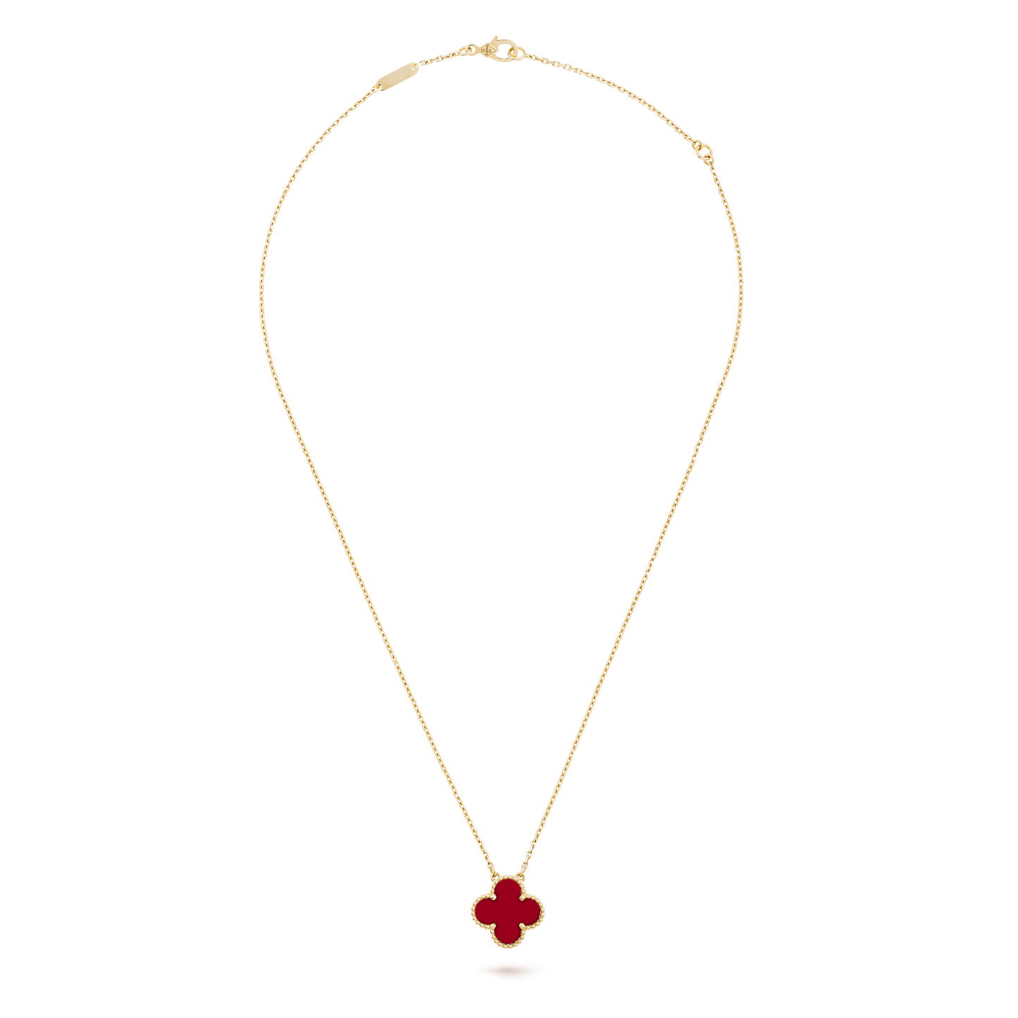 VINATGE ALHAMBRA RED CARNELIAN PENDANT NECKLACE