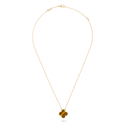 VINATGE ALHAMBRA BROWN TIGER EYE PENDANT NECKLACE