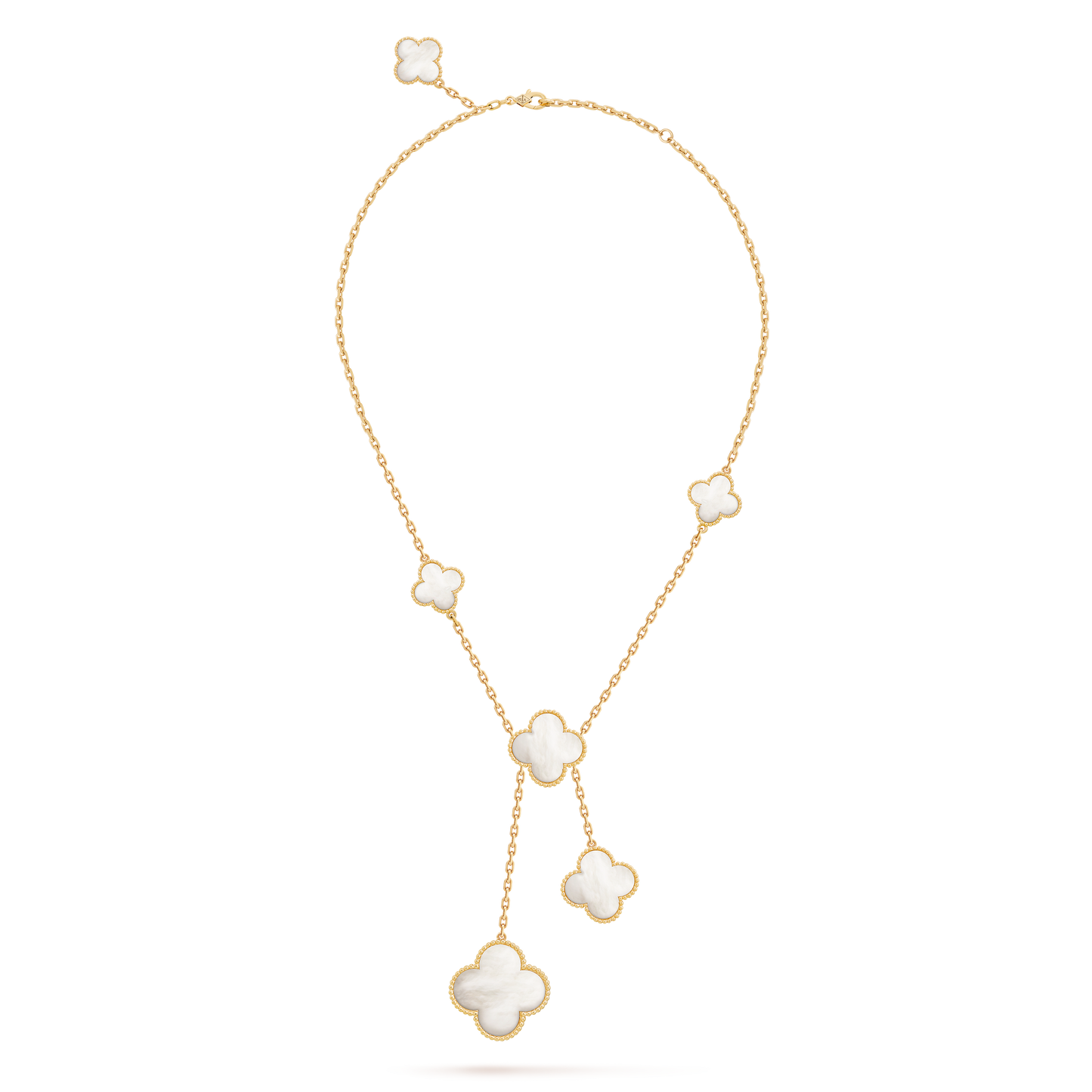 MAGIC ALHAMBRA NECKLACE 5 PATTERNS WHITE MOTHER-OF-PEARL