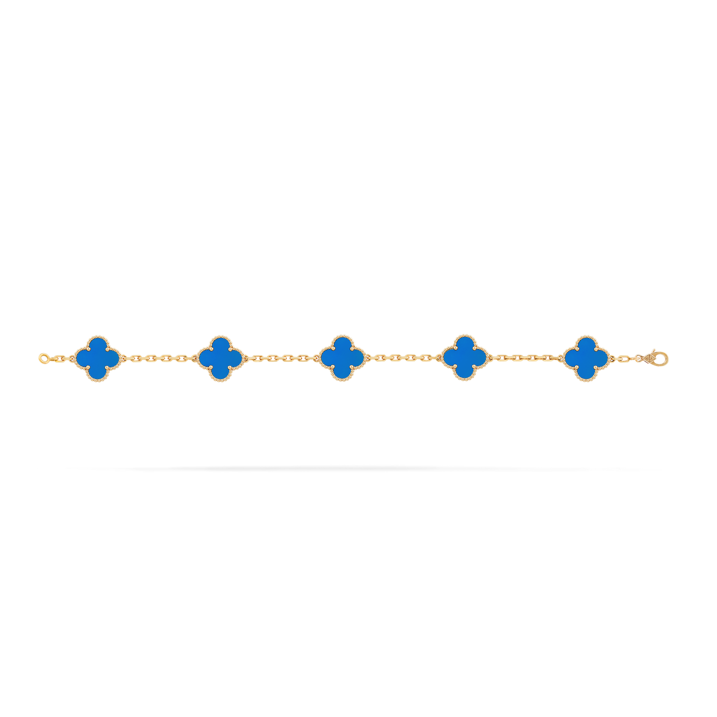 VAN CLEEF ALHAMBRA CURB CHAIN SKY BLUE