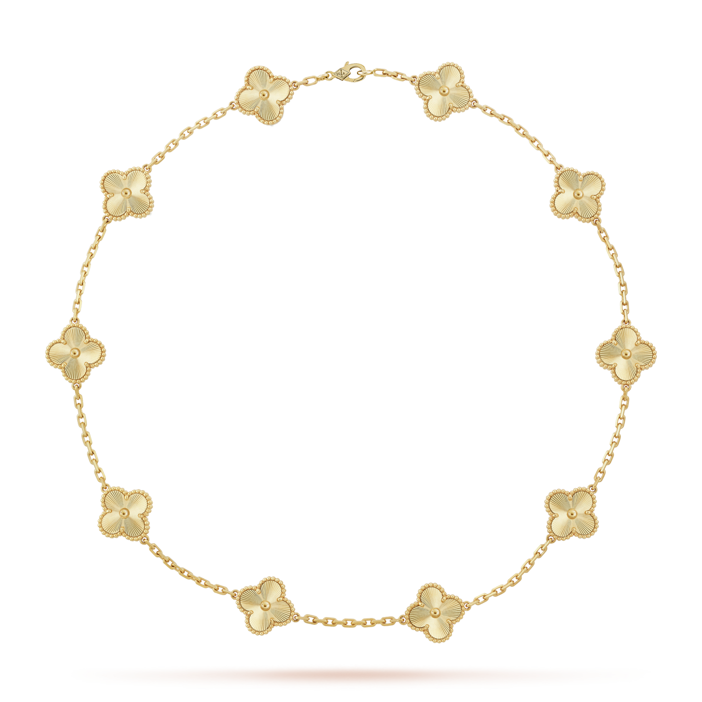VINTAGE ALHAMBRA NECKLACE 7 GOLD MOTIFS