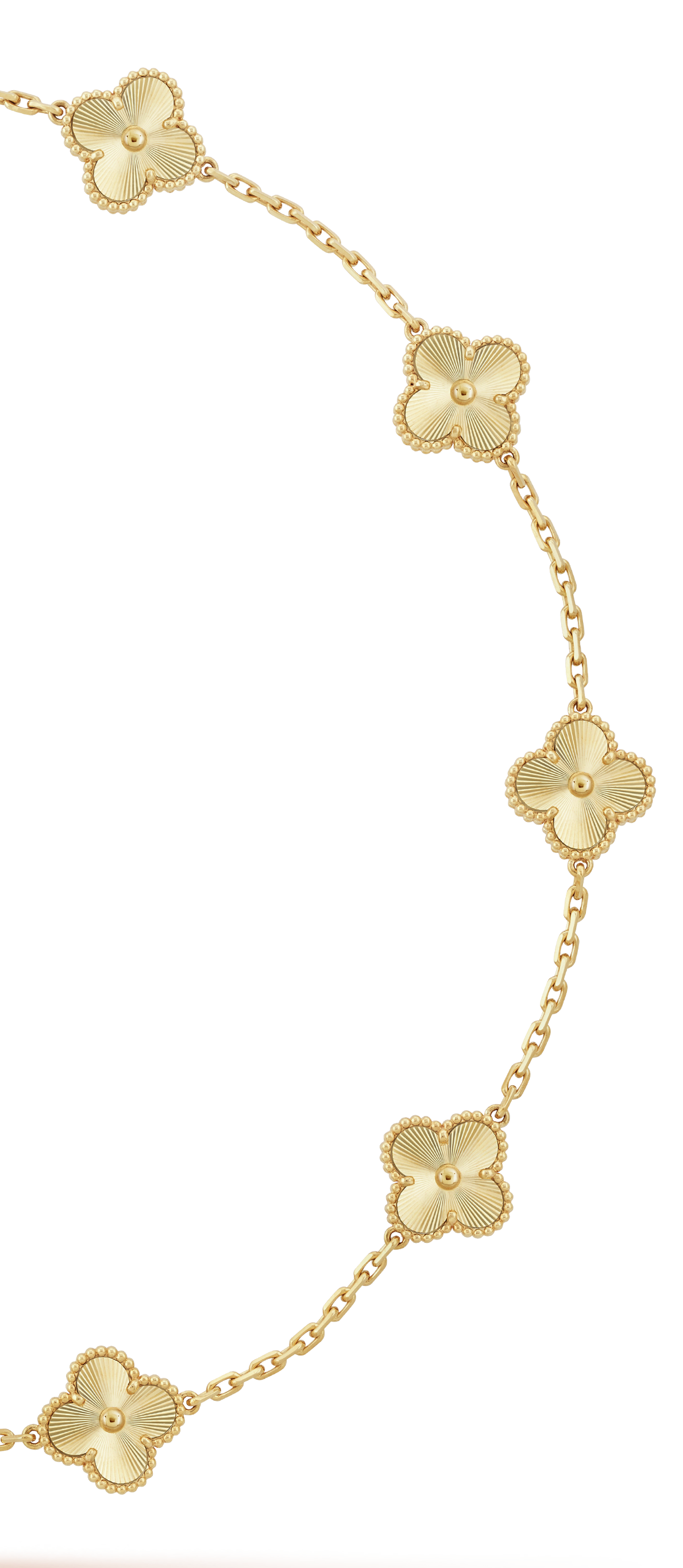 VINTAGE ALHAMBRA NECKLACE 7 GOLD MOTIFS