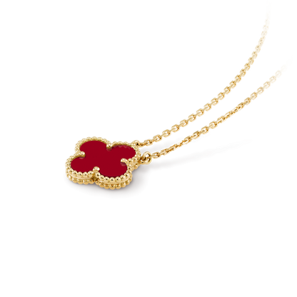 VINATGE ALHAMBRA RED CARNELIAN PENDANT NECKLACE