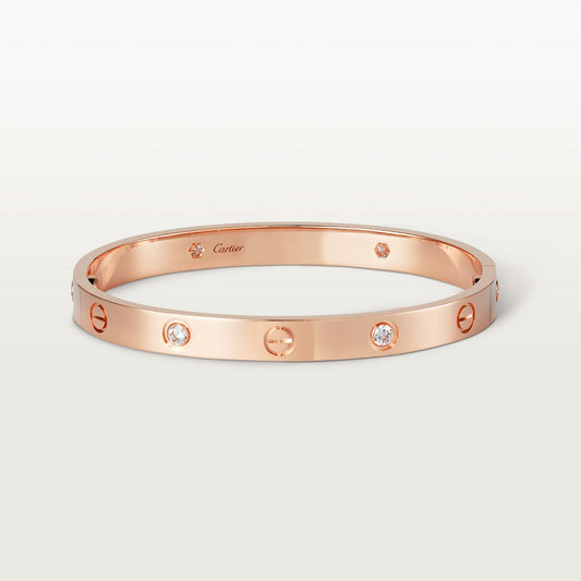 BRACELET CARTIER LOVE ROSE GOLD 4 DIAMONDS