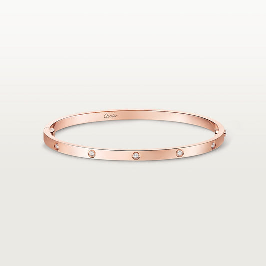 CARTIER LOVE PETIT MODEL DIAMOND ROSE GOLD BRACELET