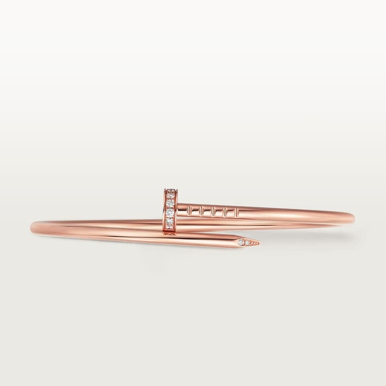 CARTIER JUSTE UN CLOU SMALL MODEL DIAMOND BRACELET IN ROSE GOLD
