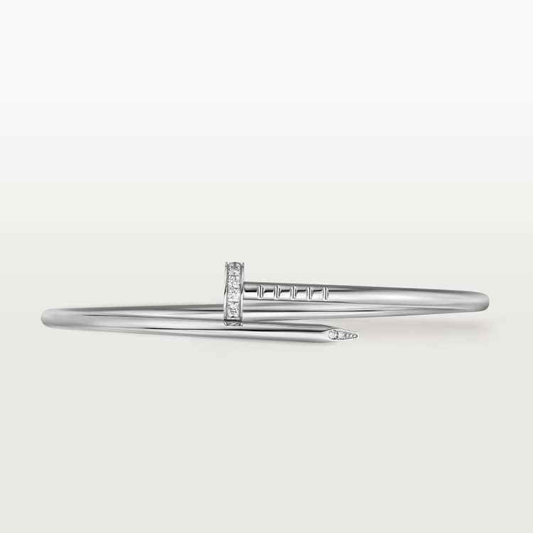 CARTIER JUSTE UN CLOU SMALL MODEL DIAMOND BRACELET IN WHITE GOLD