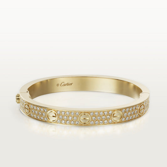 CARTIER LOVE CLASSIC PAVÉ GOLD BRACELET
