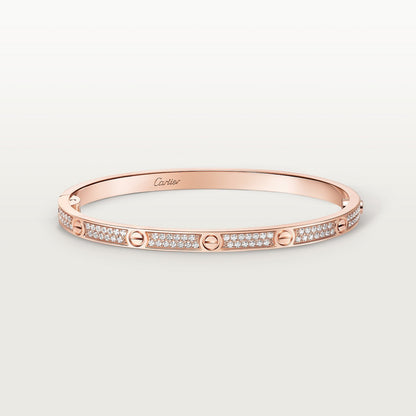 CARTIER LOVE SMALL CLASSIC PAVÉ ROSE GOLD BRACELET