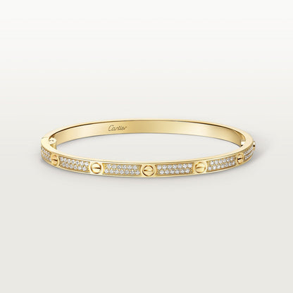 CARTIER LOVE SMALL CLASSIC PAVÉ GOLD BRACELET