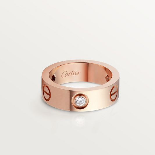 CARTIER LOVE CLASSIC ROSE GOLD 3 DIAMOND RING