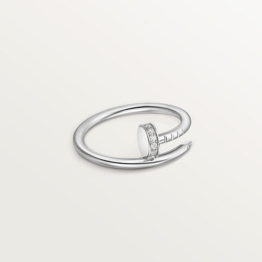 CARTIER JUSTE UN CLOU PETIT MODEL DIAMONDS WHITE GOLD RING