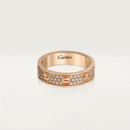 CARTIER LOVE RING PAVED ROSE GOLD