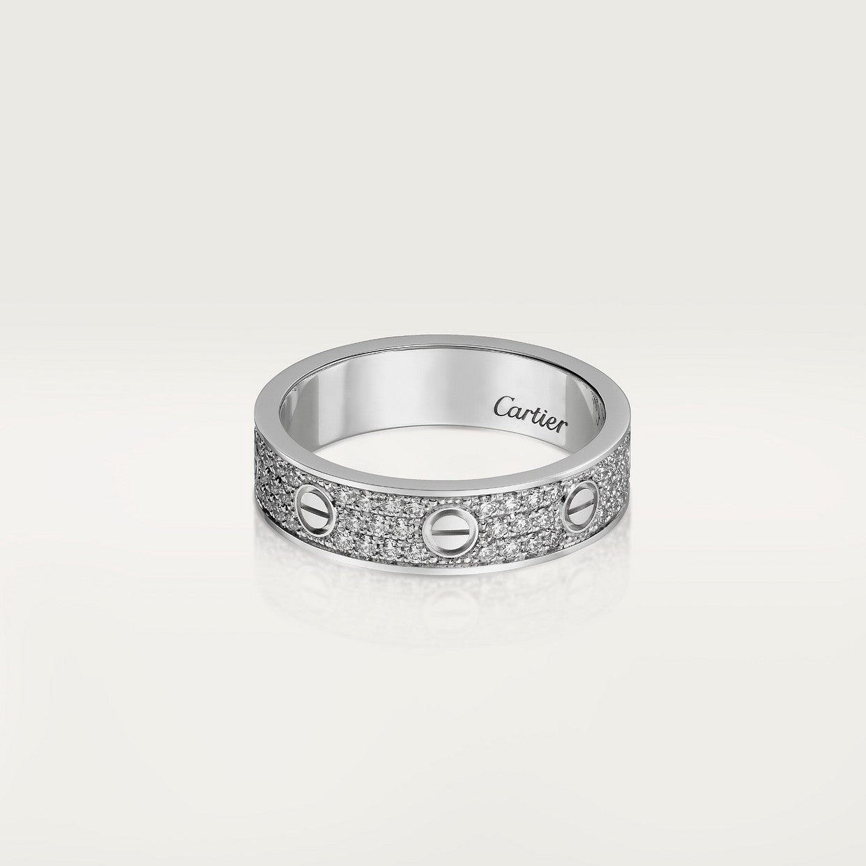 CARTIER LOVE PAVÉ WHITE GOLD RING