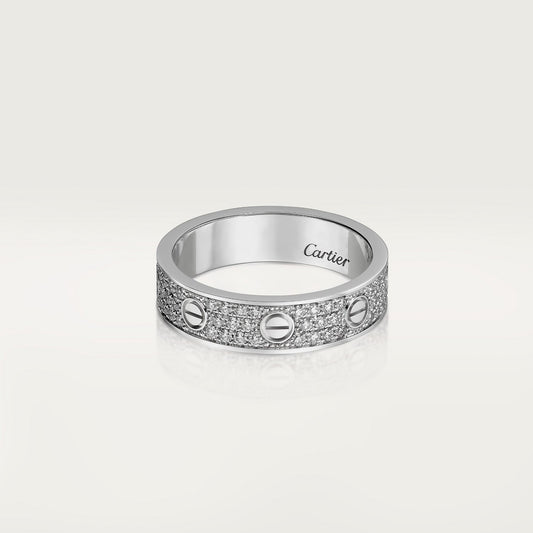 CARTIER LOVE PAVÉ WHITE GOLD RING