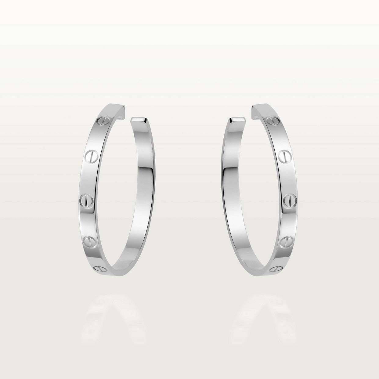 CARTIER LOVE CREEOLES WHITE GOLD BUCKLE