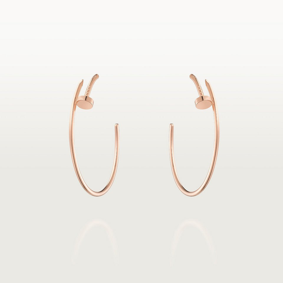 CARTIER STUD HOOP BUCKLE LARGE ROSE GOLD MODEL