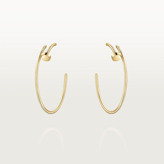 CARTIER STUD HOOP BUCKLE LARGE GOLD MODEL