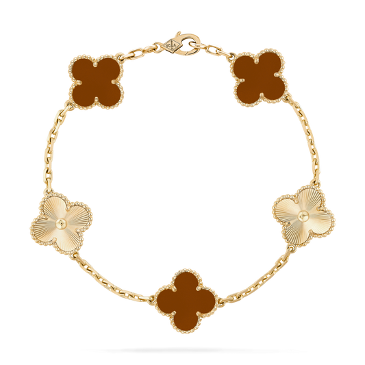 CURMETTE VAN CLEEF ALHAMBRA GOLD RED CARNELIAN