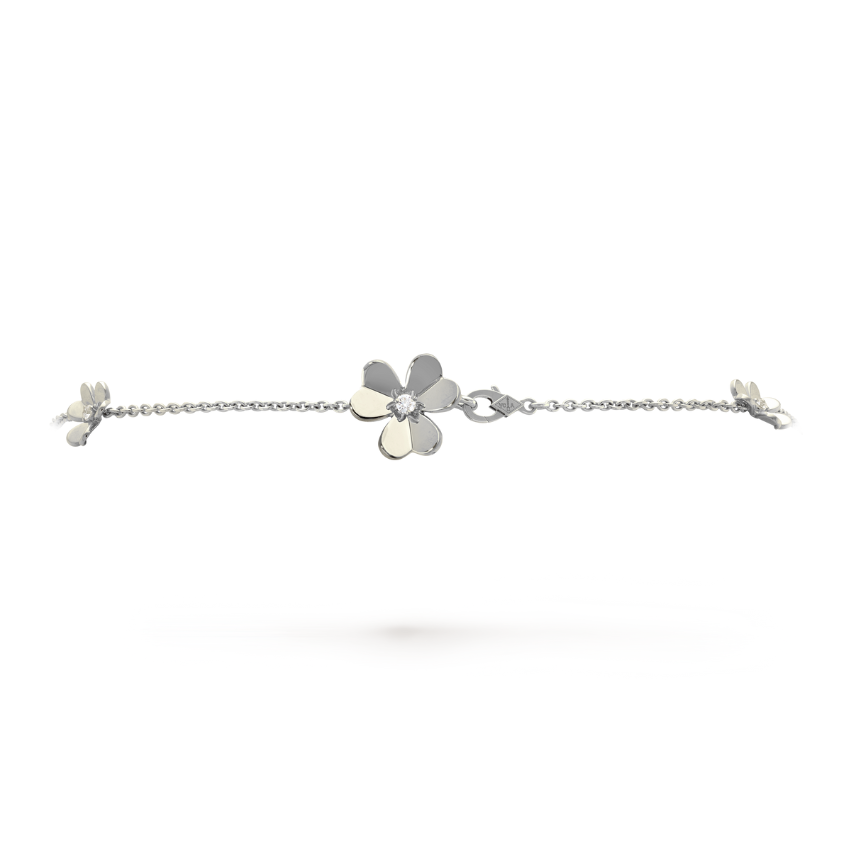 FRIVOLOUS 9 FLOWER NECKLACE WHITE GOLD