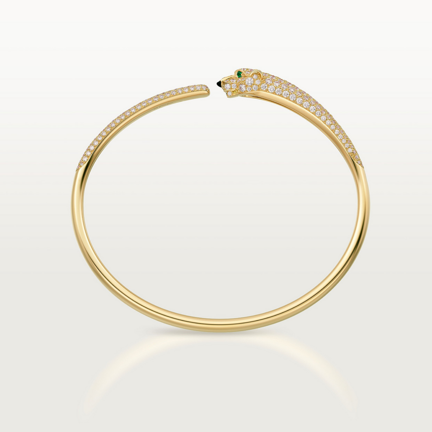 PANTHER BRACELET SMALL SEMI PAVÉ GOLD