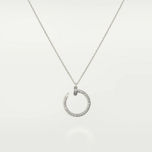 CARTIER JUSTE UN STUD FULL RHINESTONE-WHITE-GOLD NECKLACE