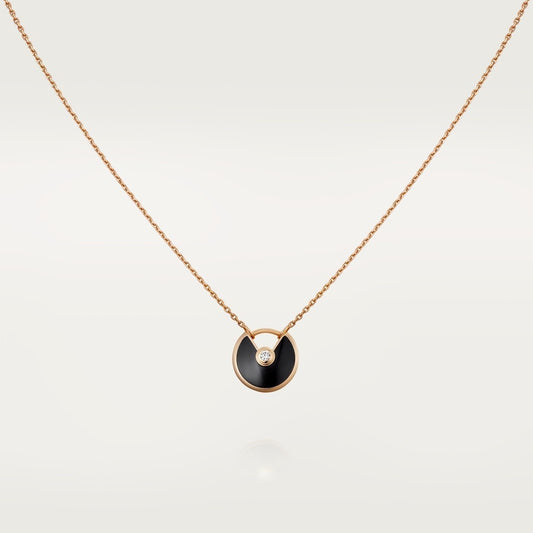 CARTIER AMULET NECKLACE BLACK ONYX ROSE GOLD