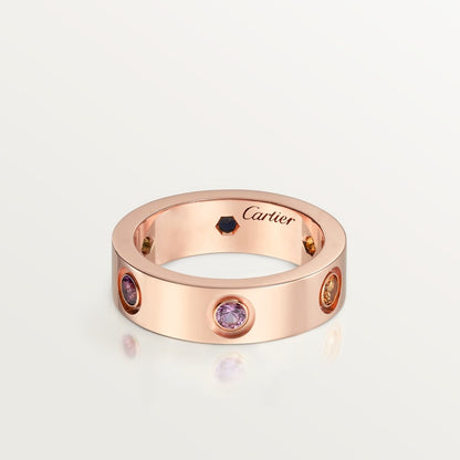 CARTIER LOVE DIAMOND COLORS ROSE GOLD RING
