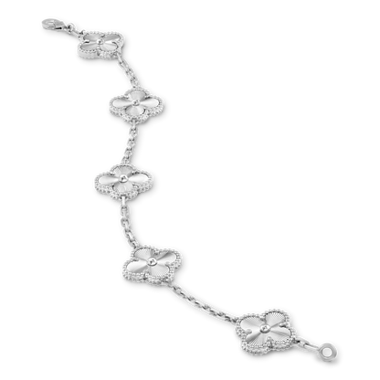 CURB CHAIN VAN CLEEF ALHAMBRA WHITE GOLD