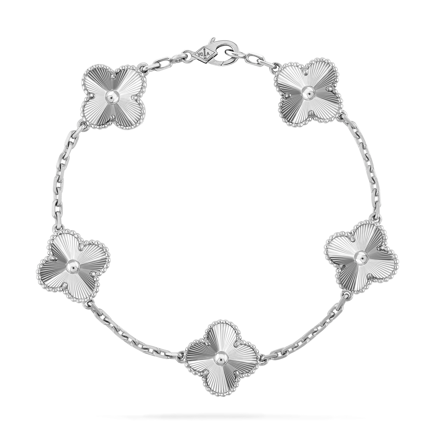 CURB CHAIN VAN CLEEF ALHAMBRA WHITE GOLD