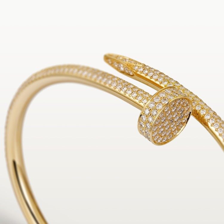 CARTIER JUSTE UN STUL BRACELET CLASSIC SEMI PAVÉ GOLD