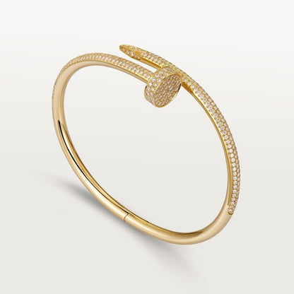CARTIER JUSTE UN STUL BRACELET CLASSIC SEMI PAVÉ GOLD