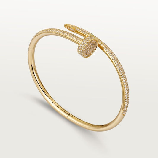 CARTIER JUSTE UN STUL BRACELET CLASSIC SEMI PAVÉ GOLD