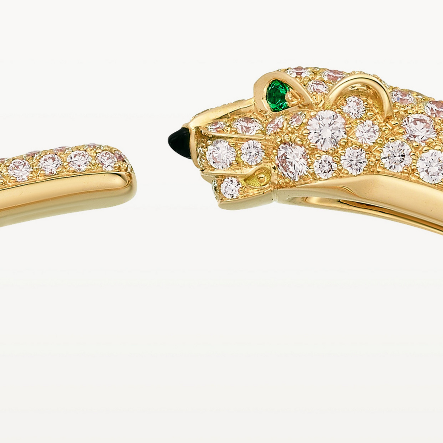 PANTHER BRACELET SMALL SEMI PAVÉ GOLD