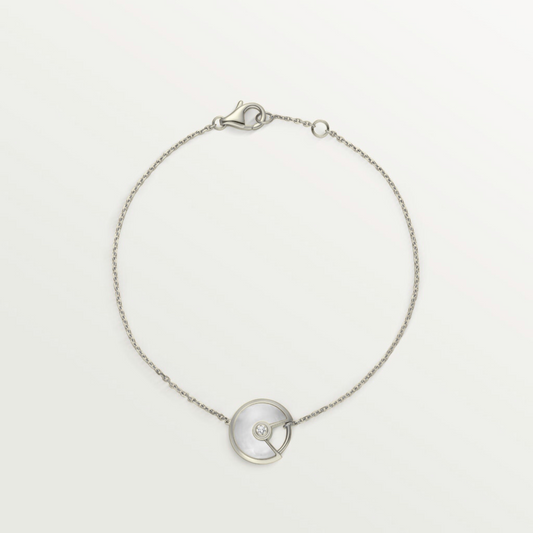 CARTIER BRACELET AMULET BLANC NACRE WHITE GOLD