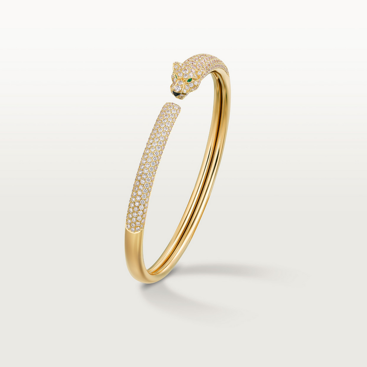 PANTHER BRACELET SMALL SEMI PAVÉ GOLD