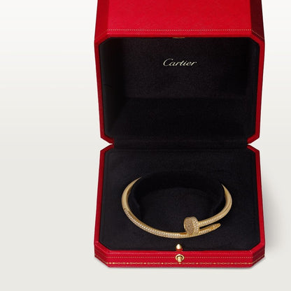 CARTIER JUSTE UN STUL BRACELET CLASSIC SEMI PAVÉ GOLD