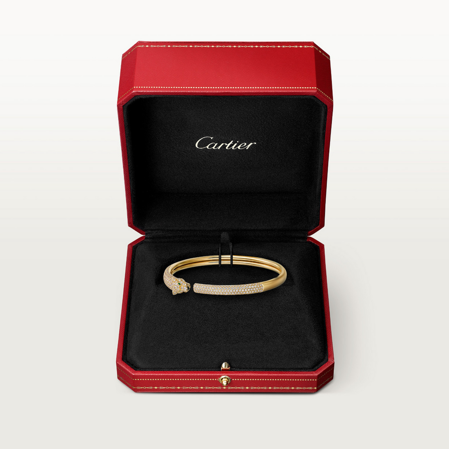 PANTHER BRACELET SMALL SEMI PAVÉ GOLD