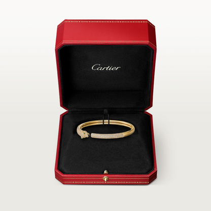PANTHER BRACELET SMALL SEMI PAVÉ GOLD