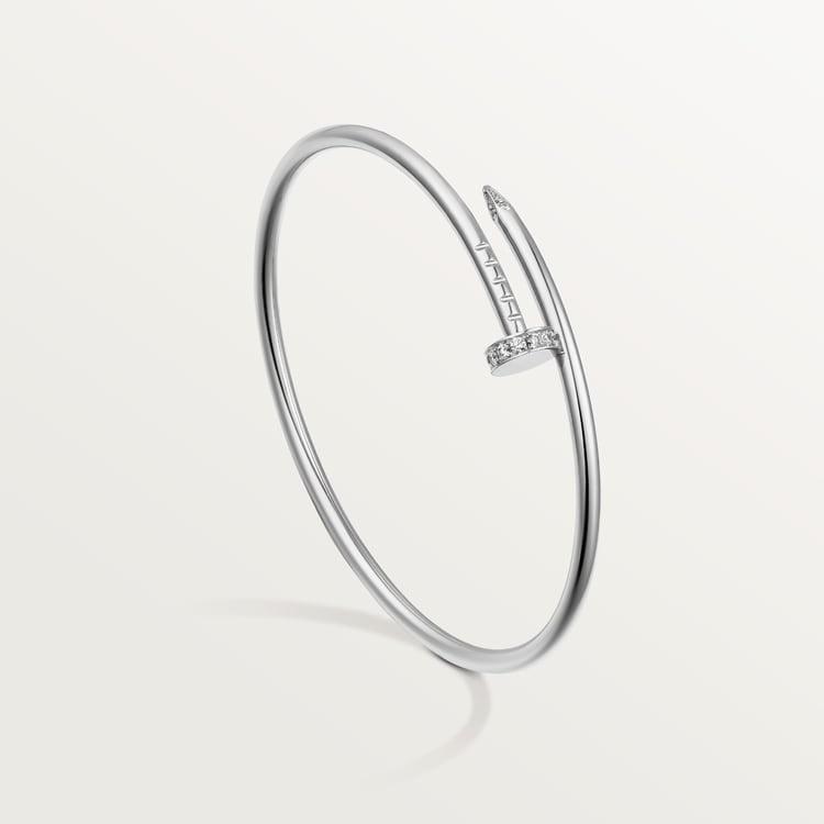 CARTIER JUSTE UN CLOU SMALL MODEL DIAMOND BRACELET IN WHITE GOLD