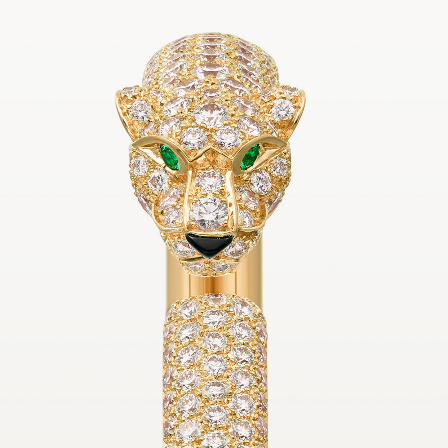 PANTHER BRACELET SMALL SEMI PAVÉ GOLD