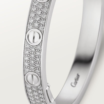 CARTIER LOVE CLASSIC PAVÉ WHITE GOLD BRACELET