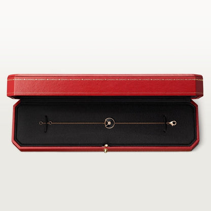 CARTIER CURB CHAIN BLACK ONYX ROSE GOLD AMULET